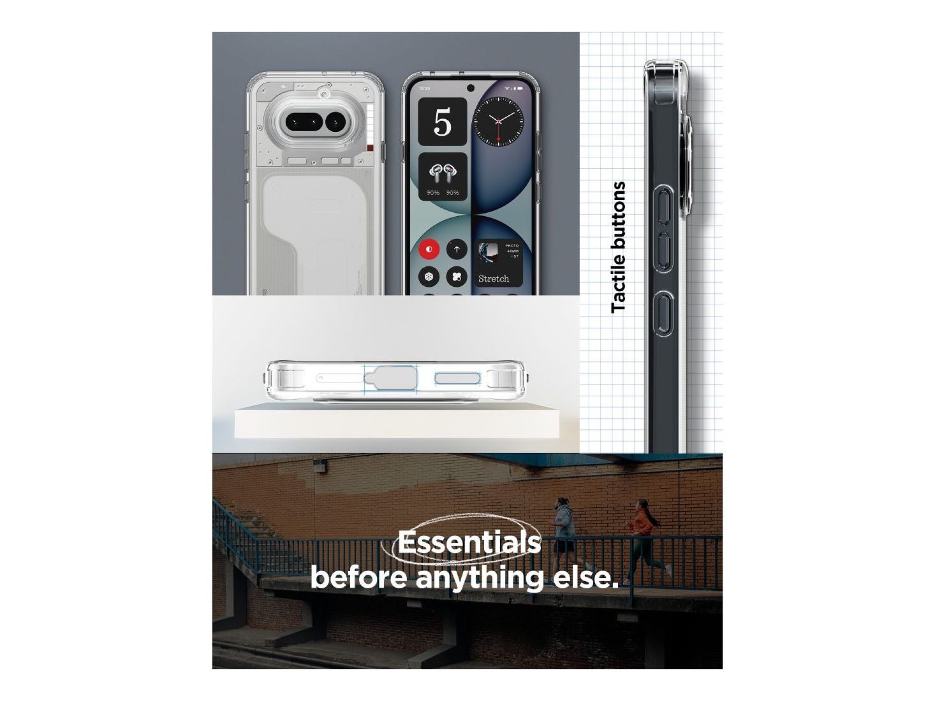Funda Spigen Ultra Hybrid para Nothing Phone 4A - Transparente