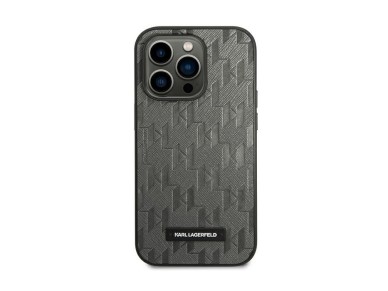 Funda Karl Lagerfeld Saffiano Mono Metal Logo para iPhone 14 Pro Max de 6,7" - Gris Funda Karl Lagerfeld Saffiano Mono Metal Logo para iPhone 14 Pro Max de 6,7" - Gris