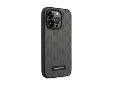 Capa para iPhone 14 Pro Max de 6,7" com logótipo Karl Lagerfeld Saffiano Mono Metal - Cinzento Capa para iPhone 14 Pro Max de 6,7" com logótipo Karl Lagerfeld Saffiano Mono Metal - Cinzento