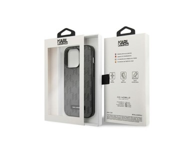 Karl Lagerfeld Saffiano Mono Metal Logo iPhone 14 Pro Max 6.7" Case - Gray Karl Lagerfeld Saffiano Mono Metal Logo iPhone 14 Pro Max 6.7" Case - Gray
