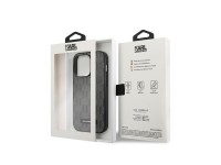 Karl Lagerfeld Saffiano Mono Metal Logo iPhone 14 Pro Max 6.7" Case - Gray Karl Lagerfeld Saffiano Mono Metal Logo iPhone 14 Pro Max 6.7" Case - Gray