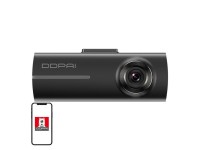 C�mara dupla DDPAI N1 para painel de bordo, com Wi-Fi, 1296p + c�mara traseira 1080p