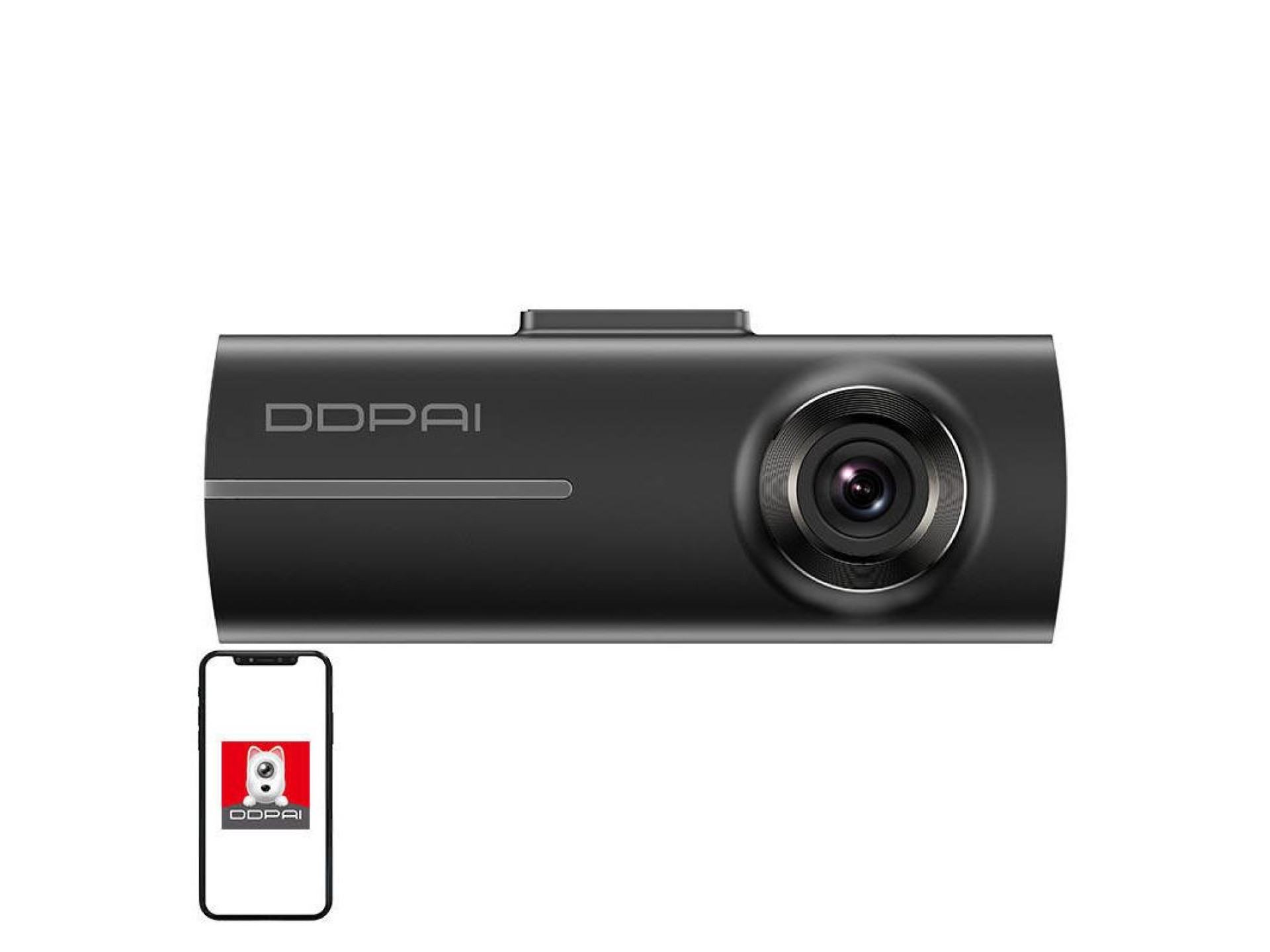 Câmara dupla DDPAI N1 para painel de bordo, com Wi-Fi, 1296p + câmara traseira 1080p