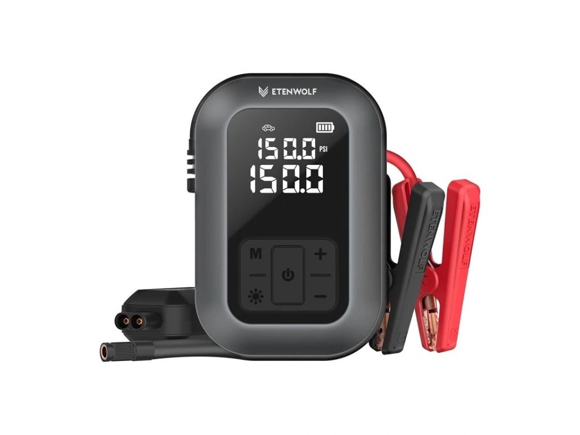 Compressor de ar automóvel Etenwolf X5 Pro, 11,03 bar, 6000 mAh
