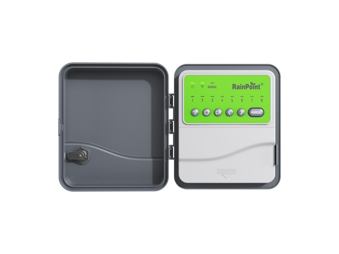 Controlador de rega CA RainPoint de 8 zonas com Wi-Fi