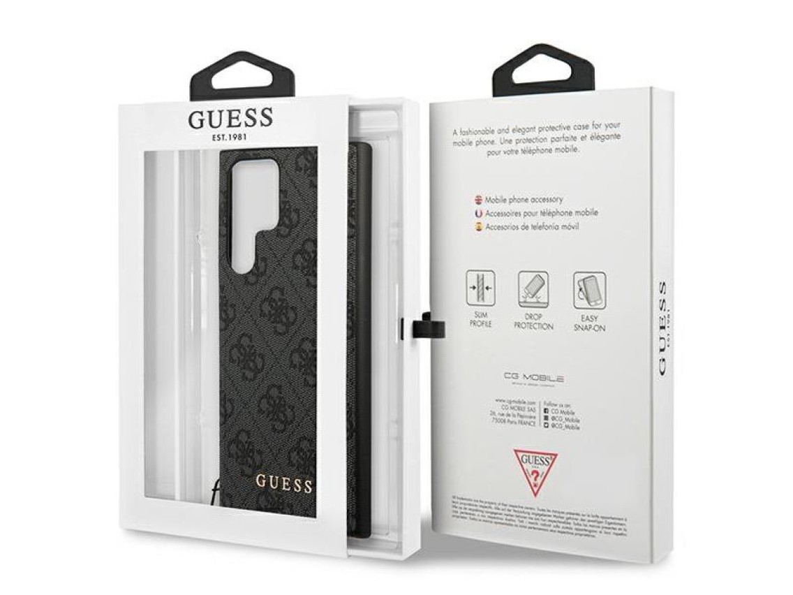 Funda Guess 4G Charms Collection para Samsung Galaxy S24 Ultra - negra
