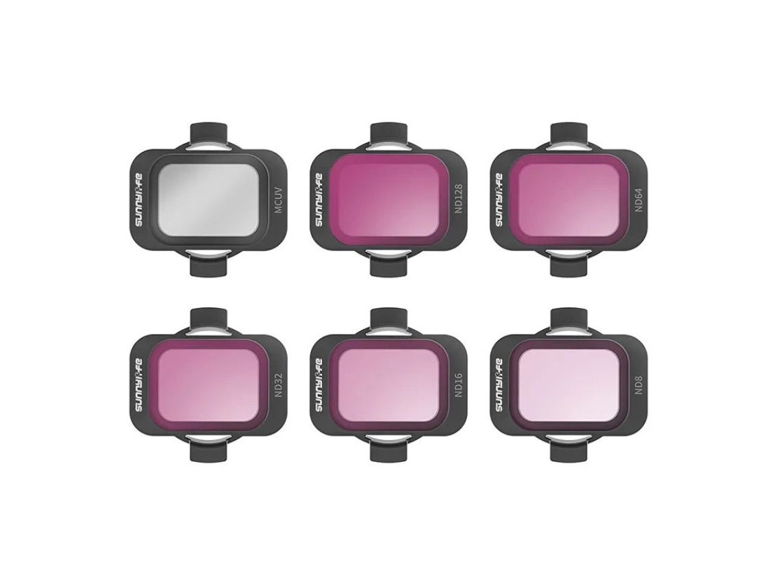Conjunto de 6 filtros Sunnylife MCUV, ND8/16/34/64/128 para DJI Avata 2