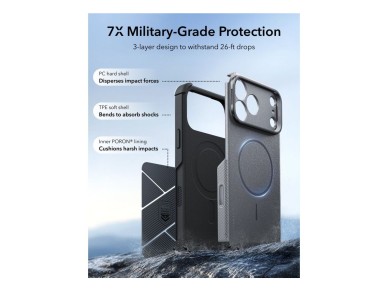 ESR Cyber Tough Kickstand MagSafe Case for iPhone 18 Pro Max / 17 Pro Max - Gray ESR Cyber Tough Kickstand MagSafe Case for iPhone 18 Pro Max / 17 Pro Max - Gray