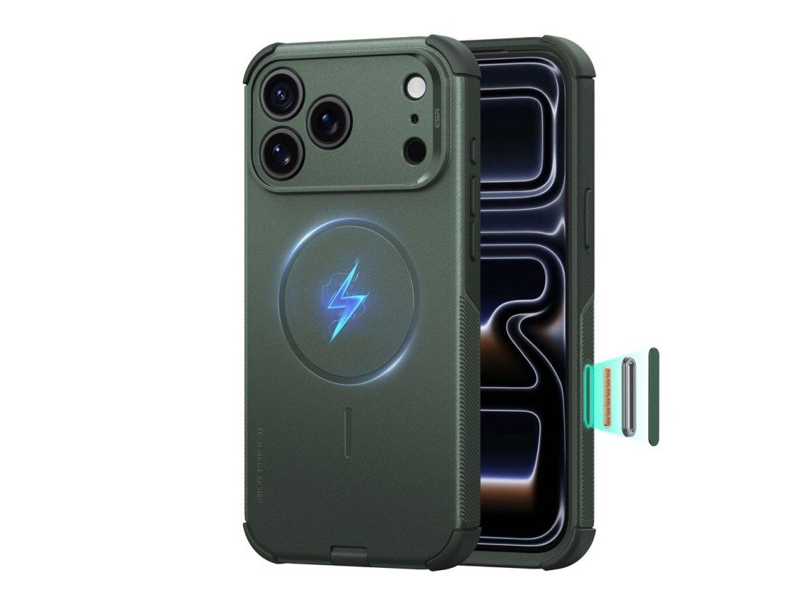 Capa ESR Cyber-Tough MagSafe para iPhone 18 Pro/17 Pro - Verde