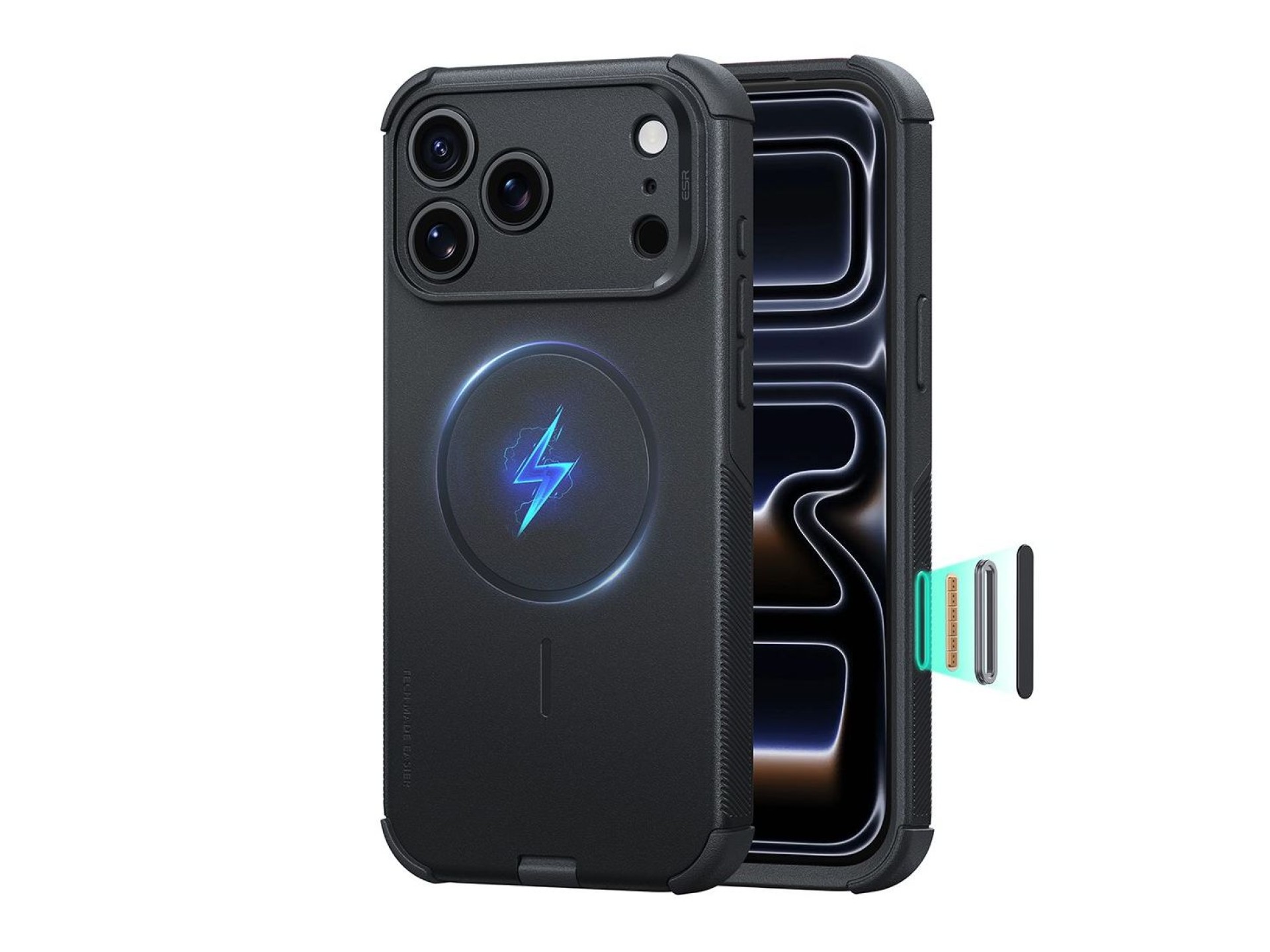 Capa ESR Cyber-Tough MagSafe para iPhone 18 Pro/17 Pro - Preta