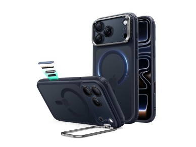 Capa MagSafe ESR Classic Hybrid com suporte para iPhone 18 Pro/17 Pro - Azul Marinho Capa MagSafe ESR Classic Hybrid com suporte para iPhone 18 Pro/17 Pro - Azul Marinho