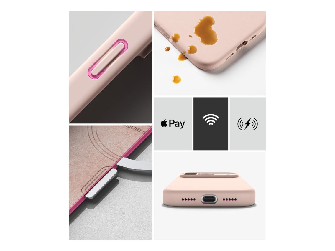 Capa Ringke em silicone MagSafe para iPhone 18 Pro - Rosa
