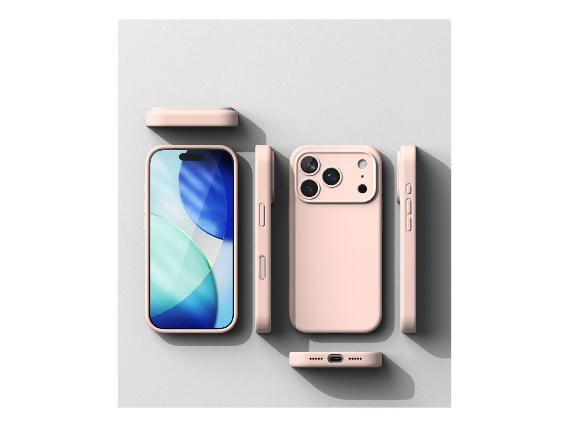 Capa Ringke em silicone MagSafe para iPhone 18 Pro - Rosa