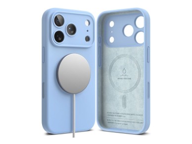 Ringke Silicone MagSafe case for iPhone 18 Pro - light blue Ringke Silicone MagSafe case for iPhone 18 Pro - light blue