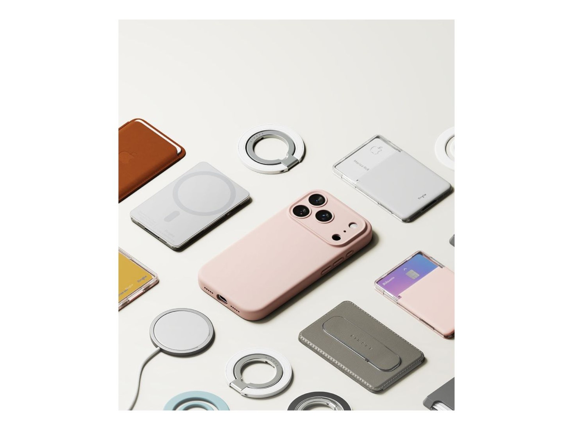 Capa Ringke em silicone MagSafe para iPhone 18 Pro - Rosa