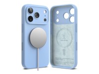 Capa Ringke em silicone MagSafe para iPhone 18 Pro - azul claro Capa Ringke em silicone MagSafe para iPhone 18 Pro - azul claro