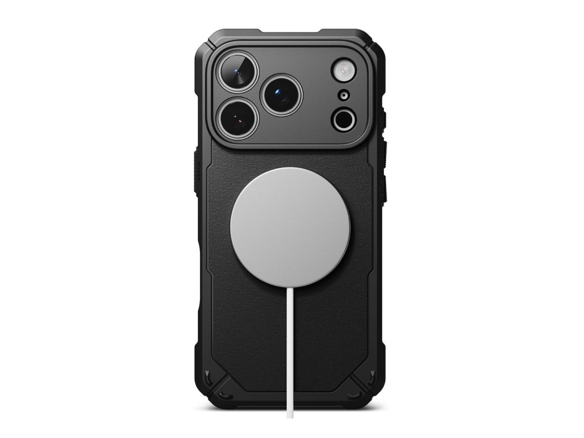 Capa Magnética Ringke Rugged Gear MagSafe para iPhone 18 Pro Max / 17 Pro Max - Preta