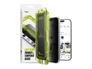 Pack de 2 pel�culas de vidro temperado Ringke Easy Slide Privacy para iPhone 18 Pro Max