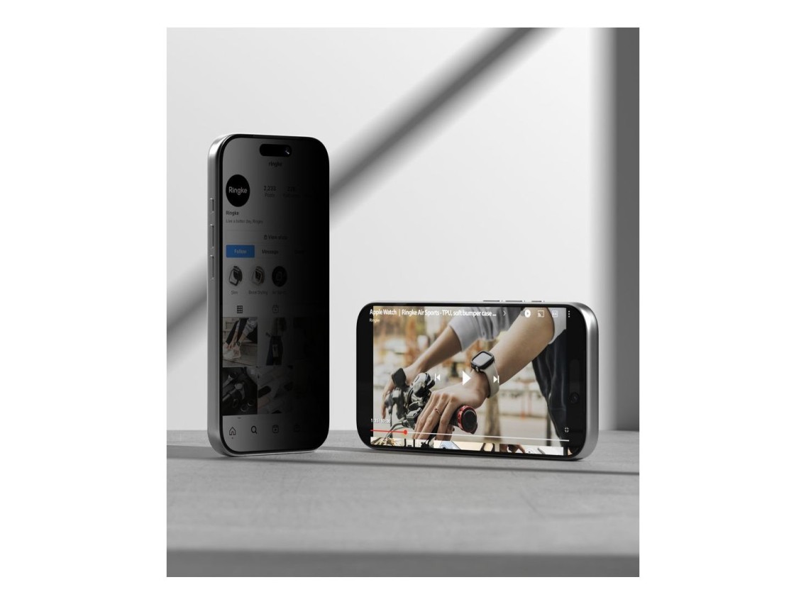 Pack de 2 pel�culas de vidro temperado Ringke Easy Slide Privacy para iPhone 18 Pro Max