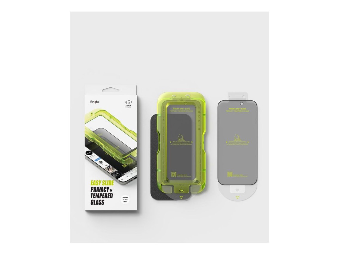 Pack de 2 pel�culas de vidro temperado Ringke Easy Slide Privacy para iPhone 18 Pro Max