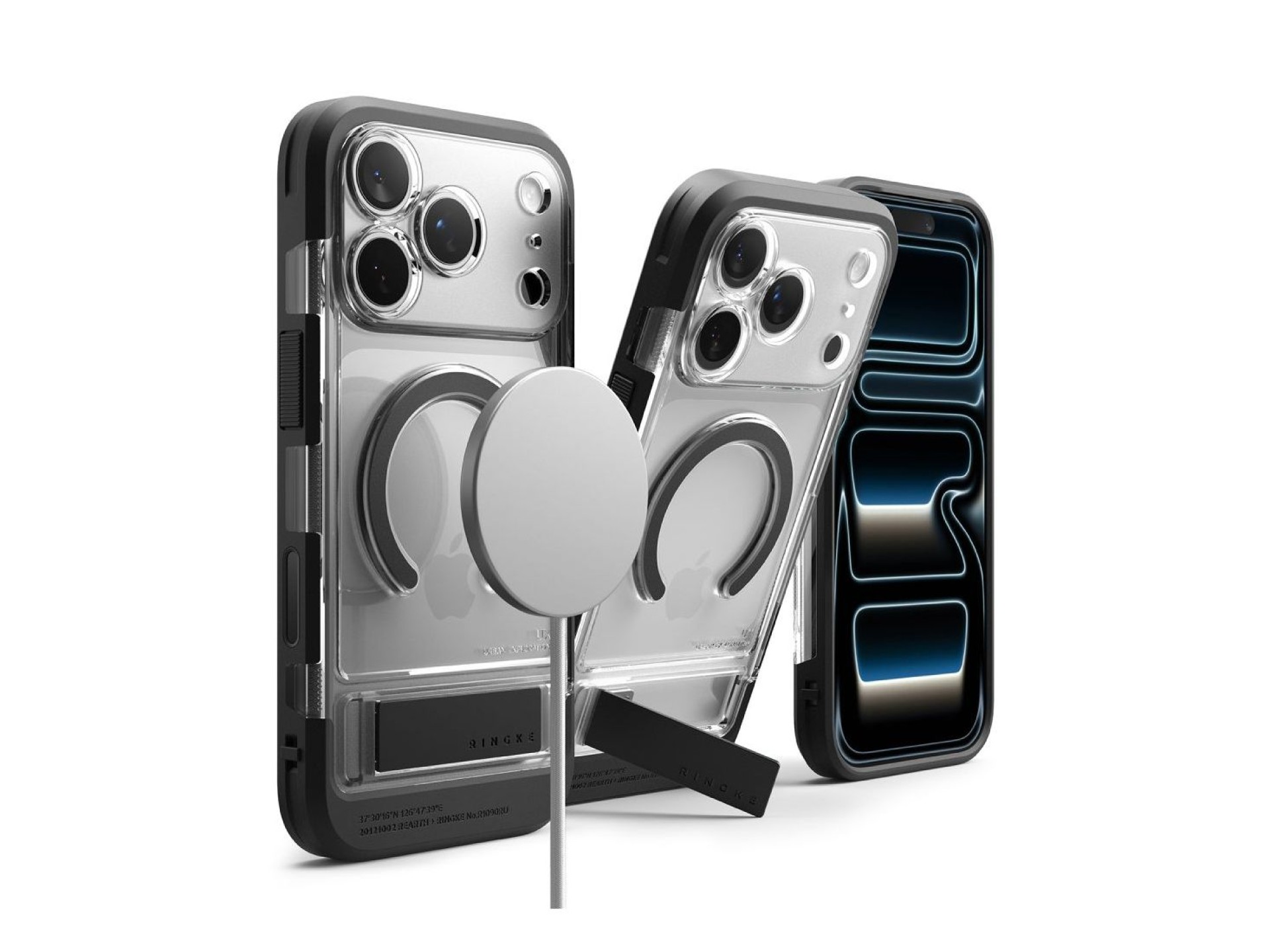 Capa magnética Ringke UX para iPhone 18 Pro/17 Pro - Transparente