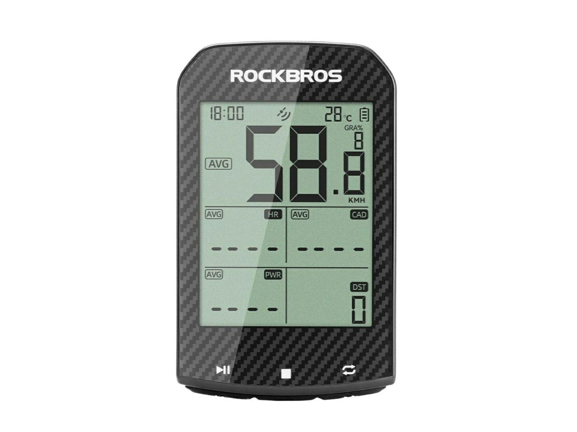 Rockbros M1Pro Bluetooth GPS Bike Computer IPX6 - Black