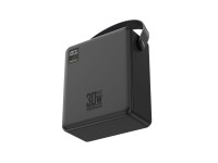 Wozinsky W8-B Powerbank 100000 mAh 30W 4x USB-A and 1x USB-C with Flashlight - Black