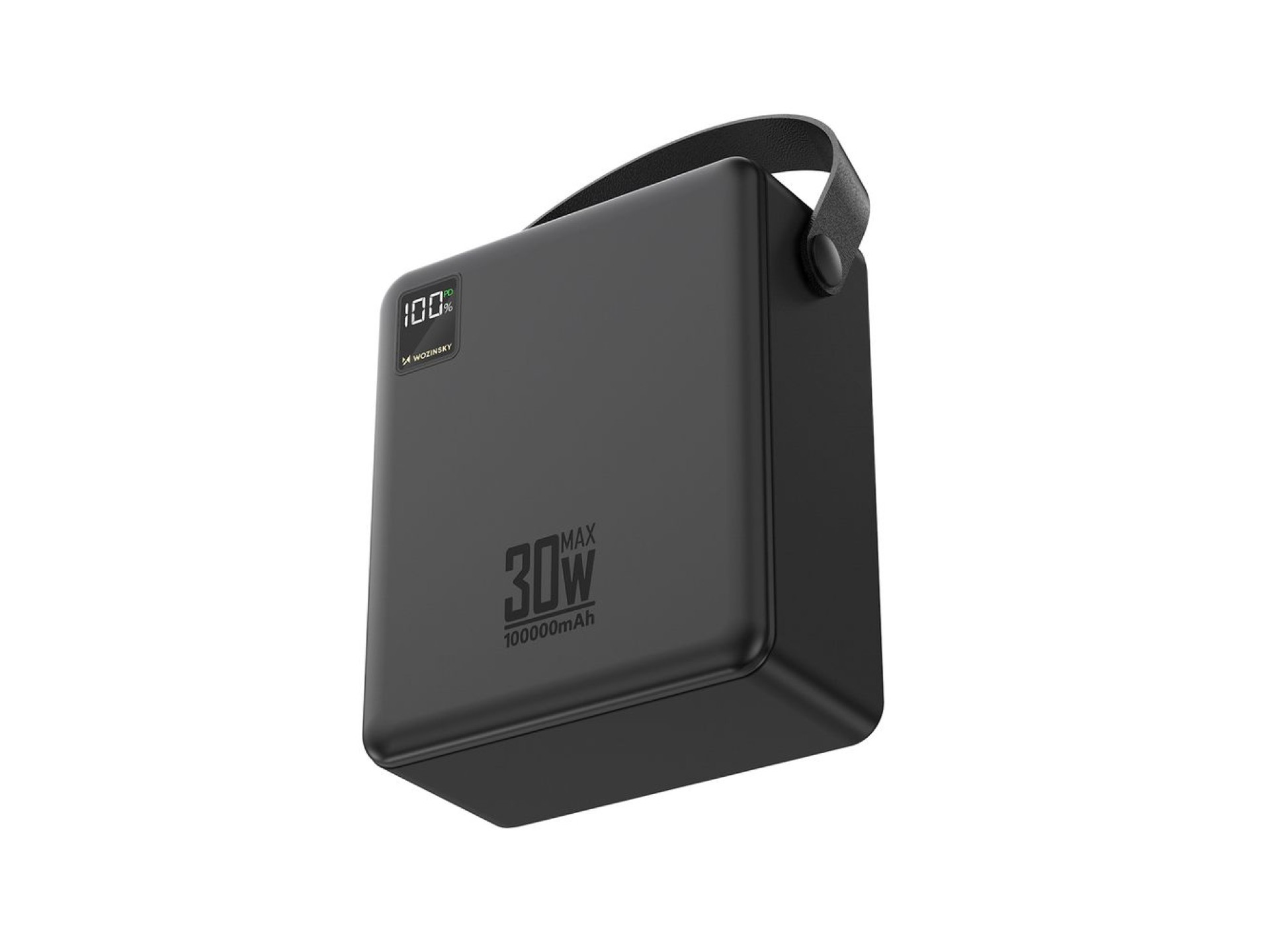 Wozinsky W8-B Powerbank 100000 mAh 30W 4x USB-A and 1x USB-C with Flashlight - Black