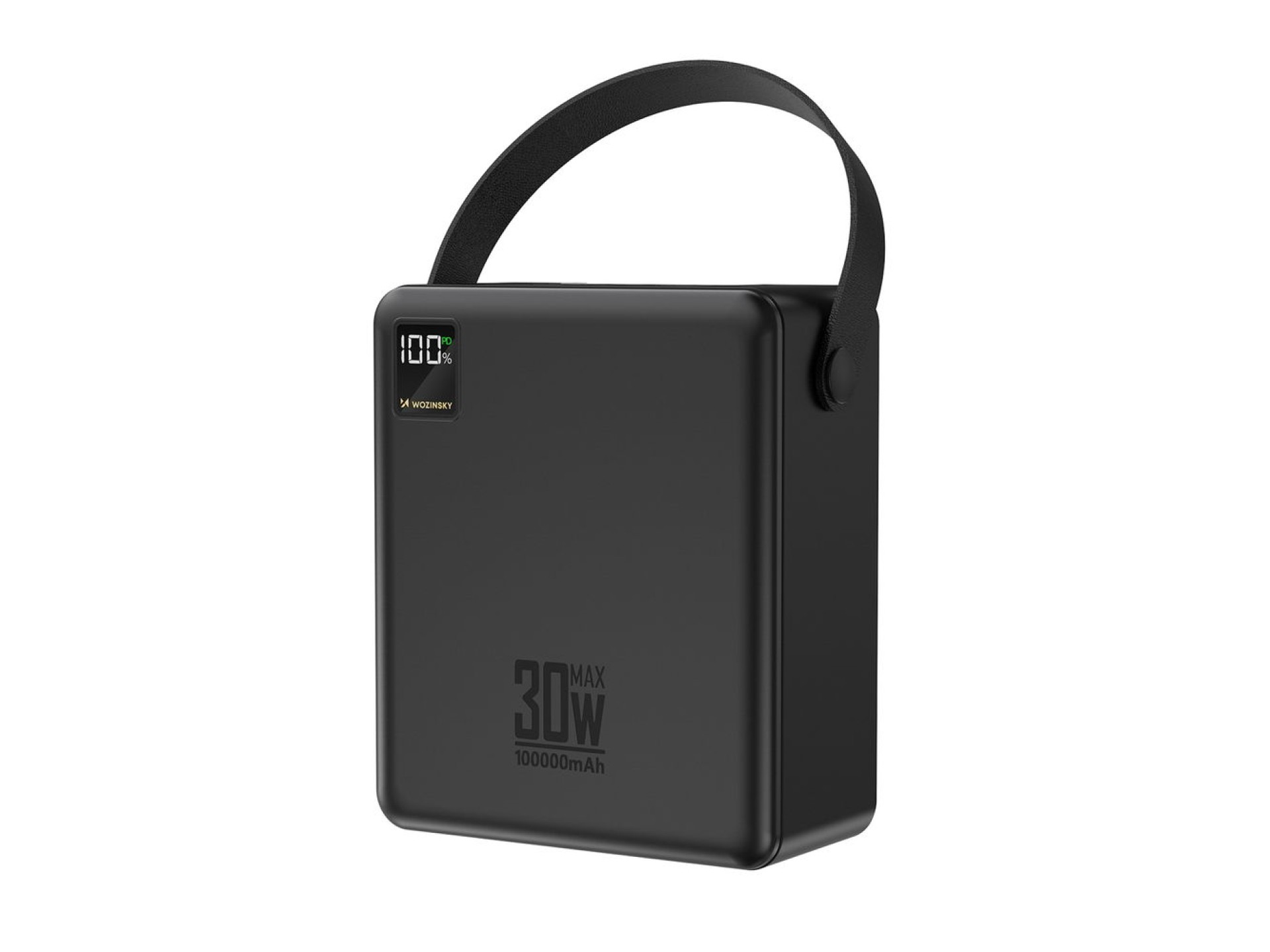 Wozinsky W8-B Powerbank 100000 mAh 30W 4x USB-A and 1x USB-C with Flashlight - Black