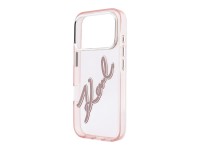 Karl Lagerfeld IML Big Signature Resin Metal Frame Case for iPhone 18 Pro Max / 17 Pro Max - Pink Karl Lagerfeld IML Big Signature Resin Metal Frame Case for iPhone 18 Pro Max / 17 Pro Max - Pink