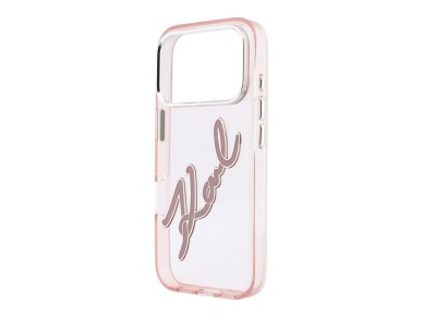 Karl Lagerfeld IML Big Signature Resin Metal Frame Case for iPhone 18 Pro Max / 17 Pro Max - Pink Karl Lagerfeld IML Big Signature Resin Metal Frame Case for iPhone 18 Pro Max / 17 Pro Max - Pink