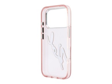 Karl Lagerfeld IML Big Signature Resin Metal Frame Case for iPhone 18 Pro Max / 17 Pro Max - Pink Karl Lagerfeld IML Big Signature Resin Metal Frame Case for iPhone 18 Pro Max / 17 Pro Max - Pink