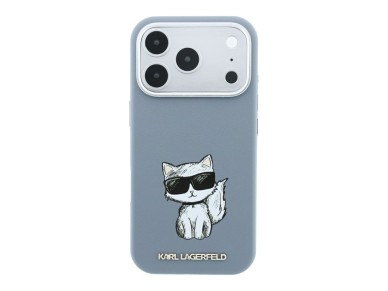 Karl Lagerfeld Smooth Choupette Sketch MagSafe case for iPhone 18 Pro / 17 Pro - light blue Karl Lagerfeld Smooth Choupette Sketch MagSafe case for iPhone 18 Pro / 17 Pro - light blue