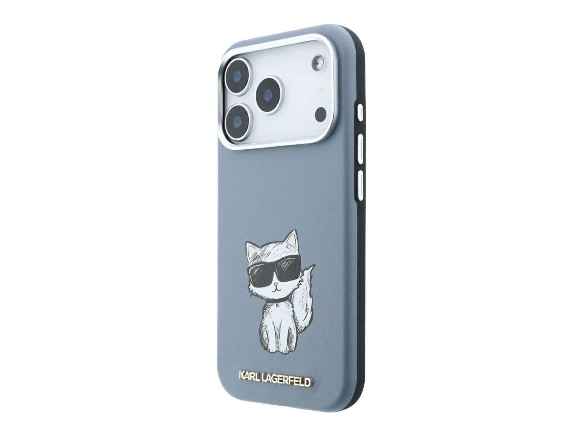 Funda Karl Lagerfeld Smooth Choupette Sketch MagSafe para iPhone 18 Pro / 17 Pro - azul claro