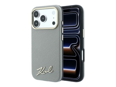 Karl Lagerfeld Saffiano Small Script Metal Logo MagSafe Case for iPhone 17 Pro Max / 18 Pro Max - Be Karl Lagerfeld Saffiano Small Script Metal Logo MagSafe Case for iPhone 17 Pro Max / 18 Pro Max - Be
