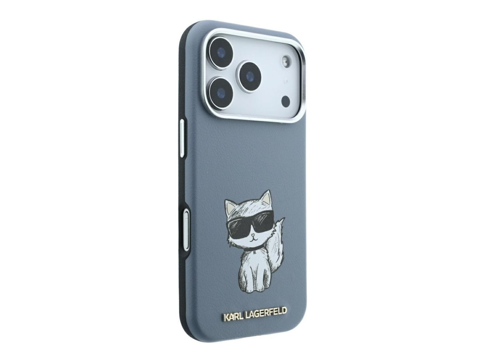 Funda Karl Lagerfeld Smooth Choupette Sketch MagSafe para iPhone 18 Pro / 17 Pro - azul claro