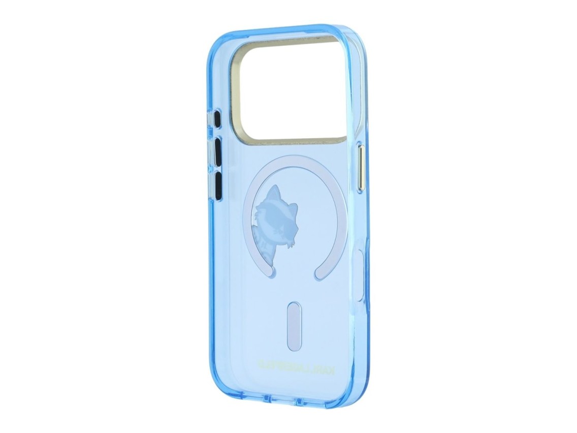 Karl Lagerfeld Peekaboo Logo MagSafe case for iPhone 18 Pro / 17 Pro - light blue