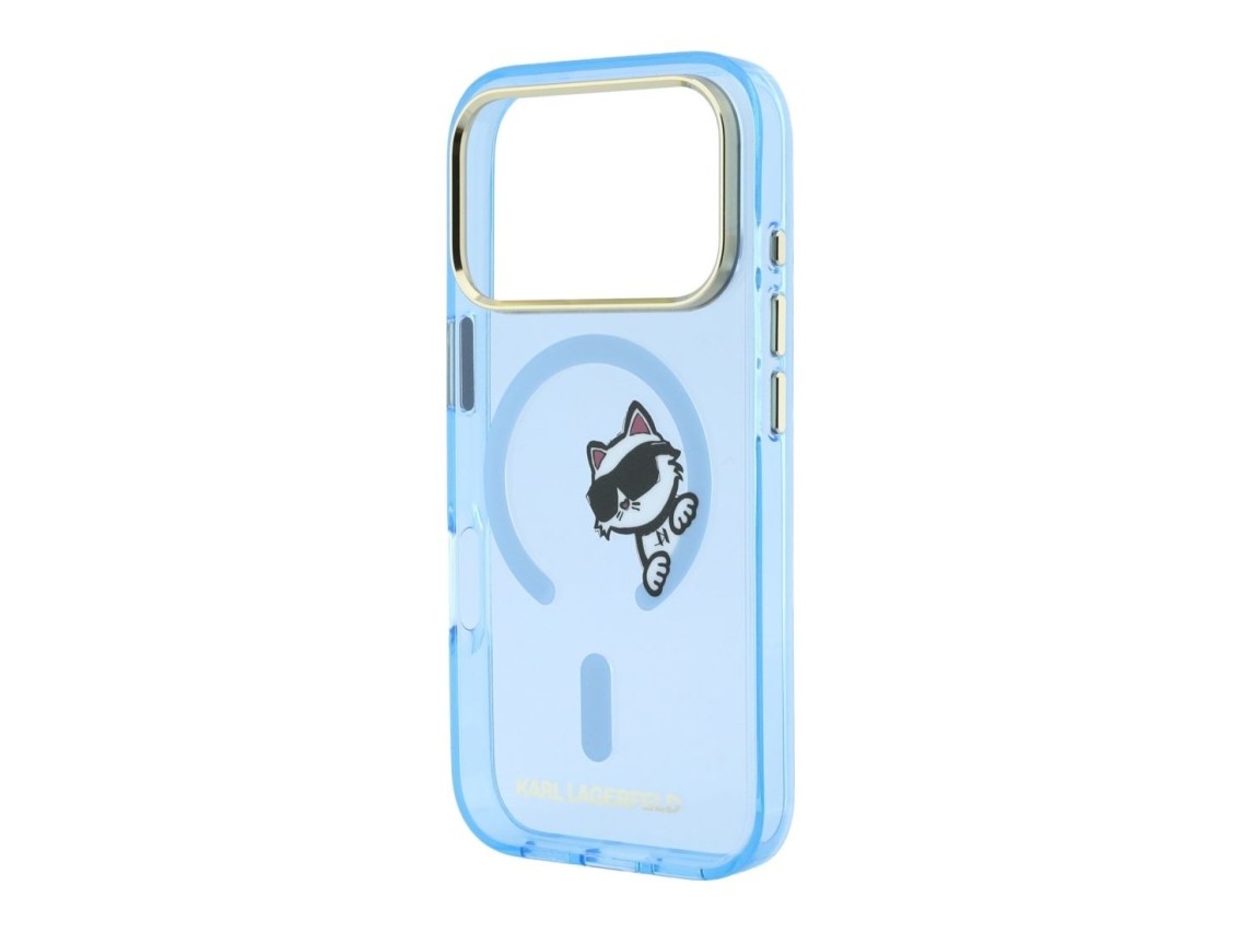 Karl Lagerfeld Peekaboo Logo MagSafe case for iPhone 18 Pro / 17 Pro - light blue