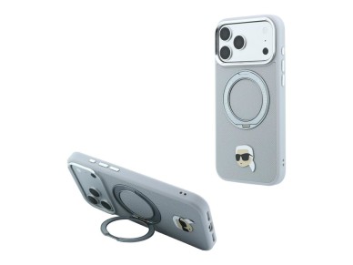 Funda Karl Lagerfeld con soporte de anillo 360 y pasador Karl Head para iPhone 18 Pro Max / 17 Pro M Funda Karl Lagerfeld con soporte de anillo 360 y pasador Karl Head para iPhone 18 Pro Max / 17 Pro M