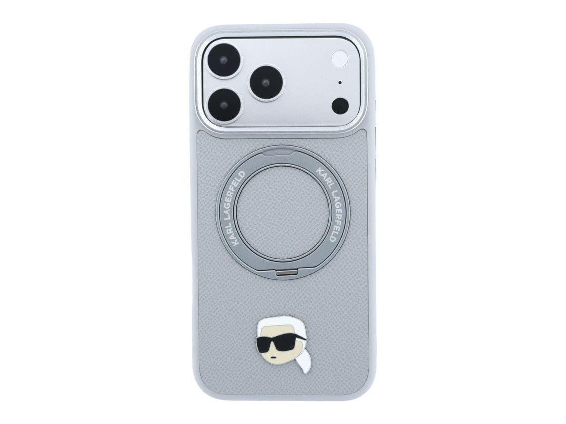 Funda Karl Lagerfeld con soporte de anillo 360 y pasador Karl Head para iPhone 18 Pro Max / 17 Pro M