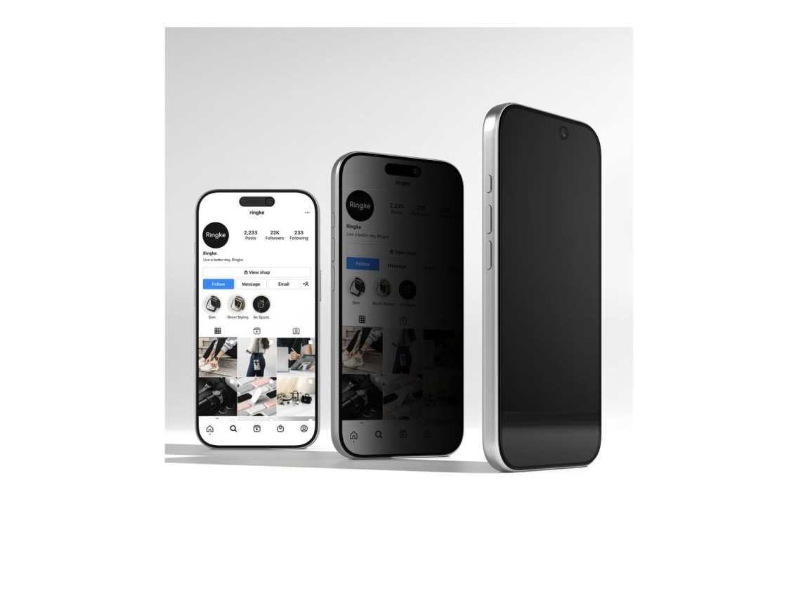 Pack de 2 pel�culas de vidro temperado Ringke Easy Slide Privacy para iPhone 18 Pro Max
