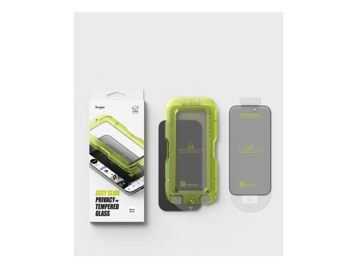 Pack de 2 pel�culas de vidro temperado Ringke Easy Slide Privacy para iPhone 18 Pro Max