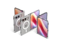 Capa Spigen Ultra Hybrid Pro MagSafe para iPhone Duo - Transparente e Branca Capa Spigen Ultra Hybrid Pro MagSafe para iPhone Duo - Transparente e Branca