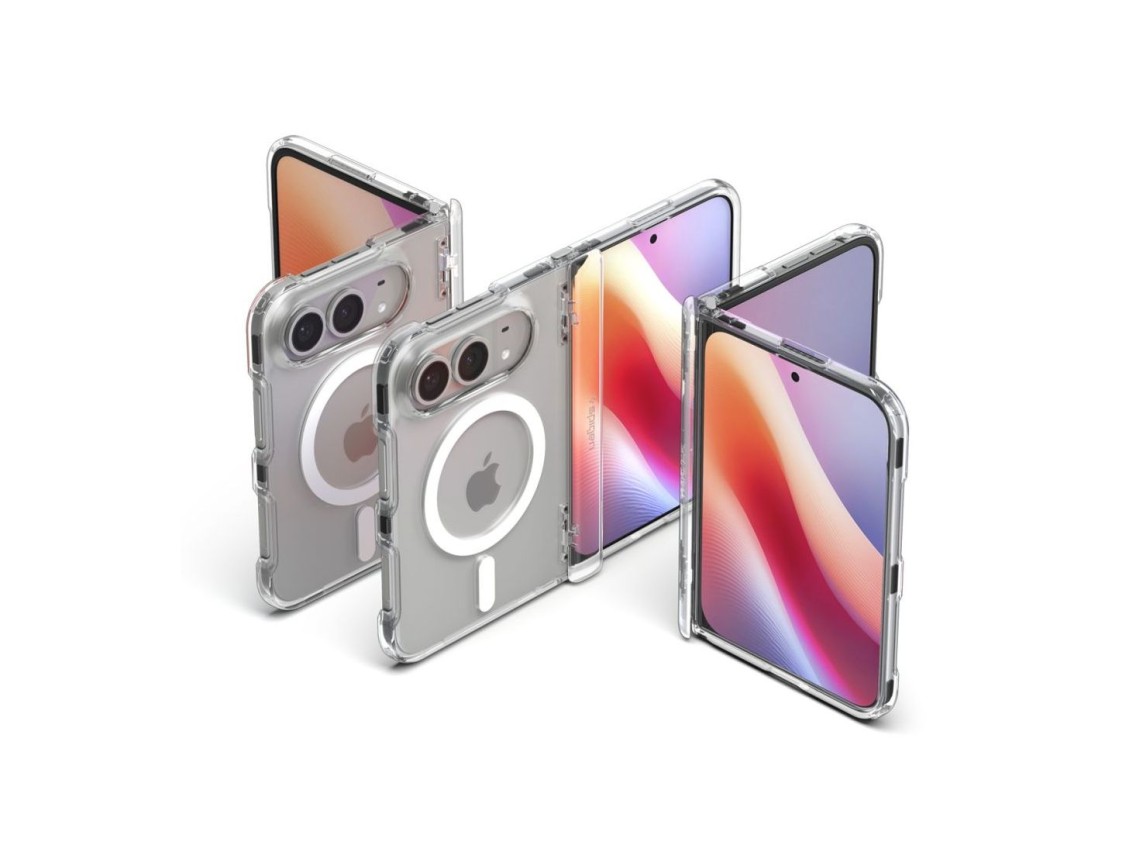 Capa Spigen Ultra Hybrid Pro MagSafe para iPhone Duo - Transparente e Branca