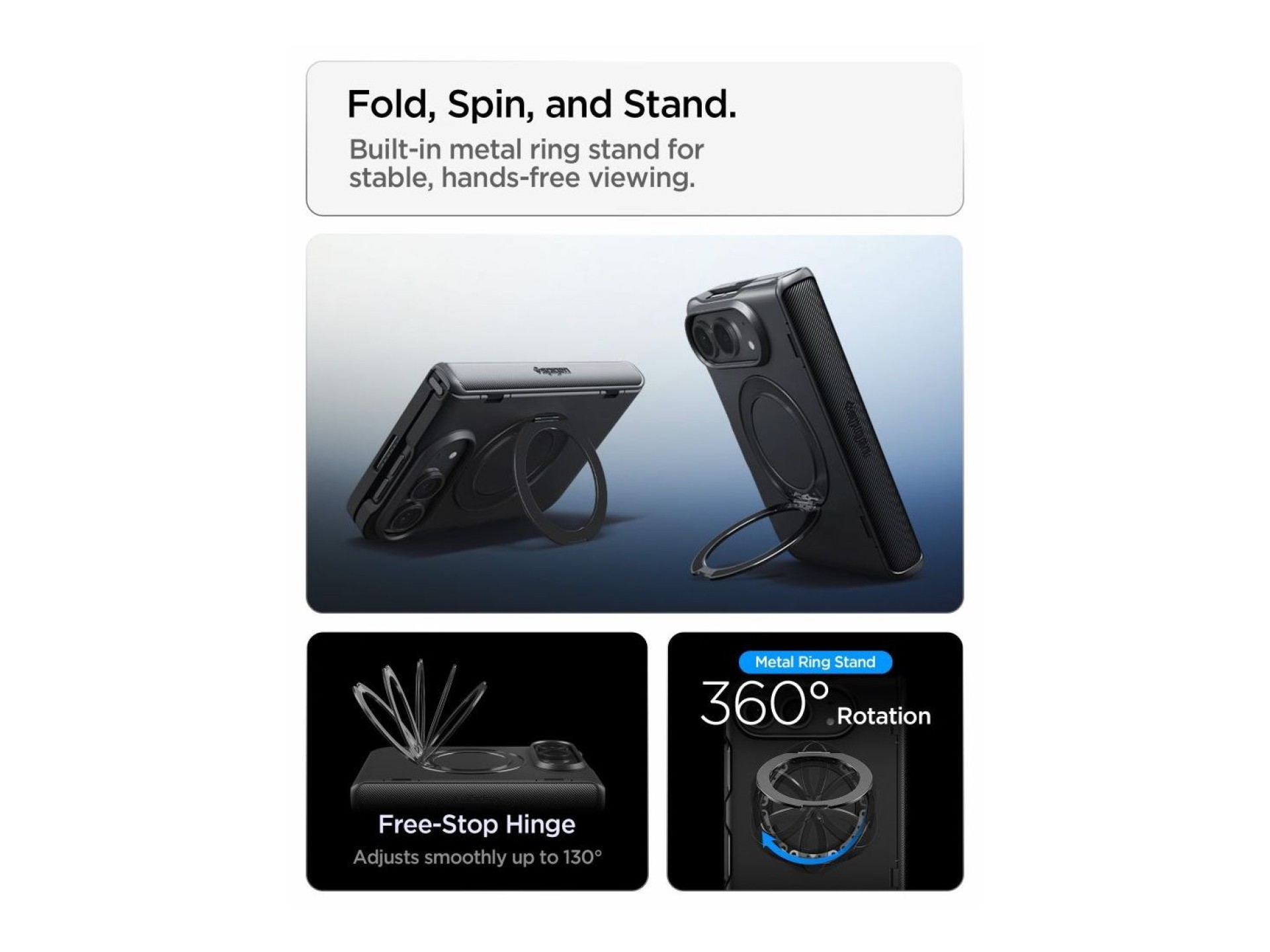 Funda Spigen Slim Armor Pro S MagSafe para iPhone Duo - Negra