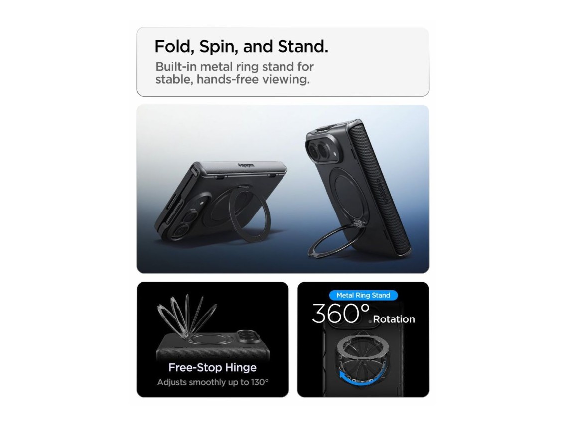 Funda Spigen Slim Armor Pro S MagSafe para iPhone Duo - Negra