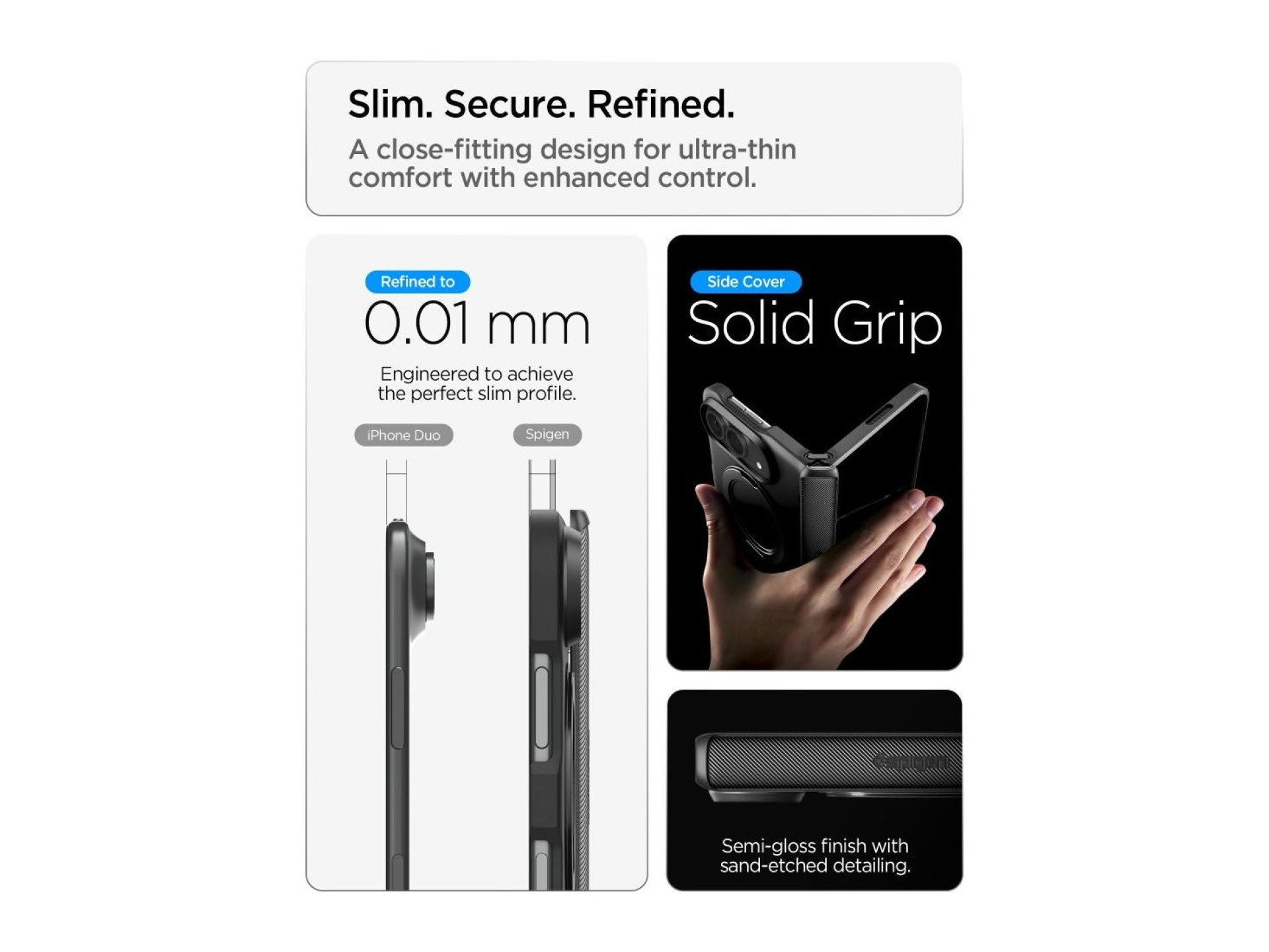 Funda Spigen Slim Armor Pro S MagSafe para iPhone Duo - Negra