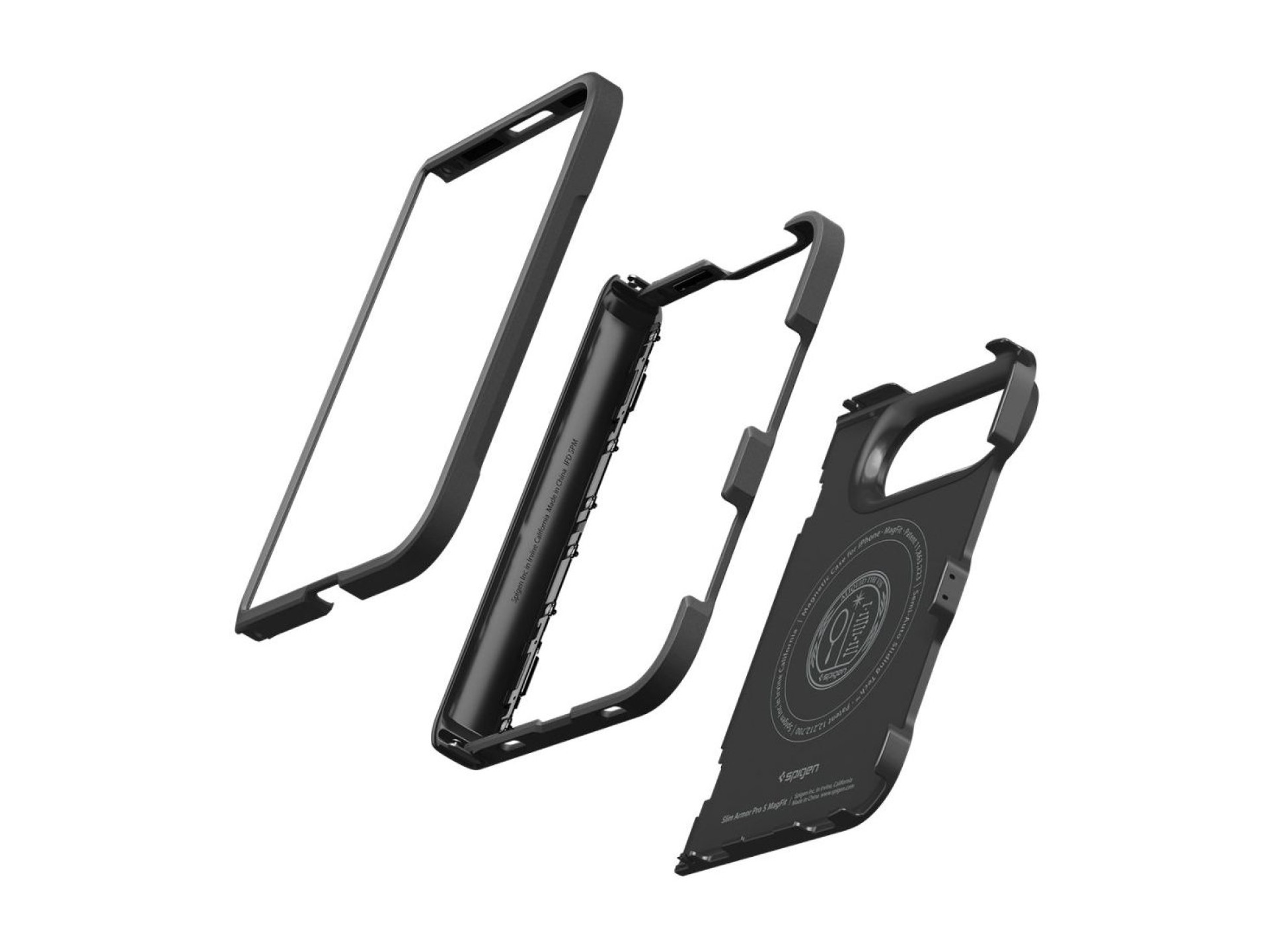 Funda Spigen Slim Armor Pro S MagSafe para iPhone Duo - Negra