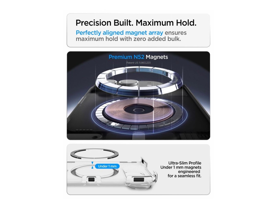 Capa Spigen Ultra Hybrid Pro MagSafe para iPhone Duo - Transparente e Branca