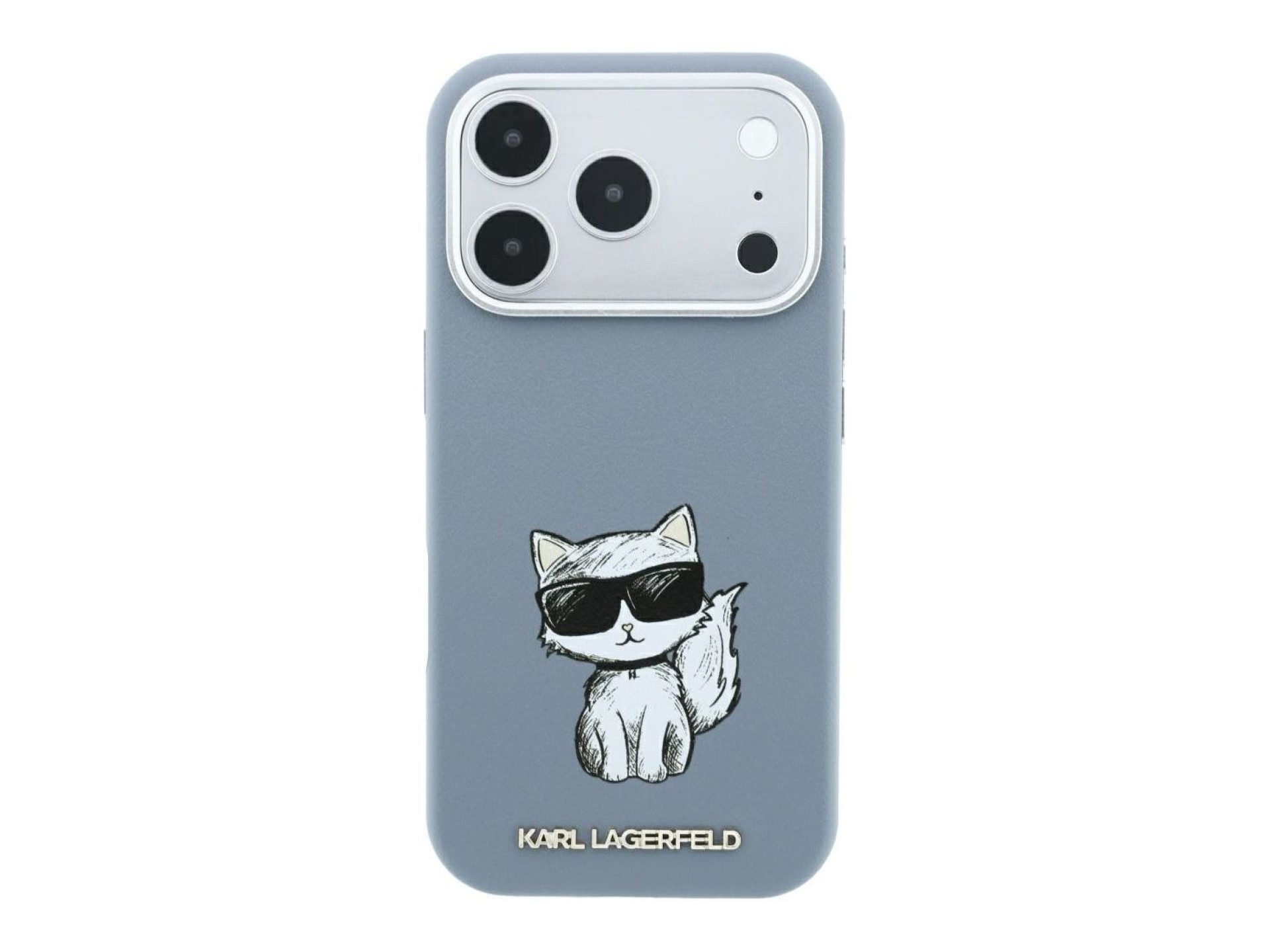 Funda Karl Lagerfeld Smooth Choupette Sketch MagSafe para iPhone 18 Pro / 17 Pro - azul claro